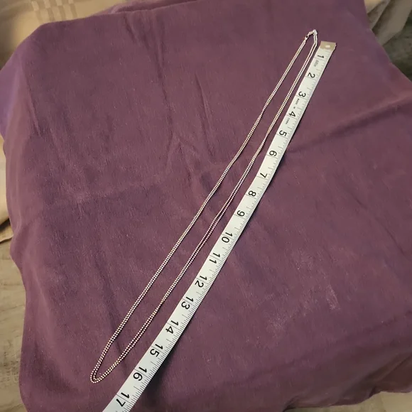 .92 Italian Double strand Silver Necklace - Picture 2 of 4